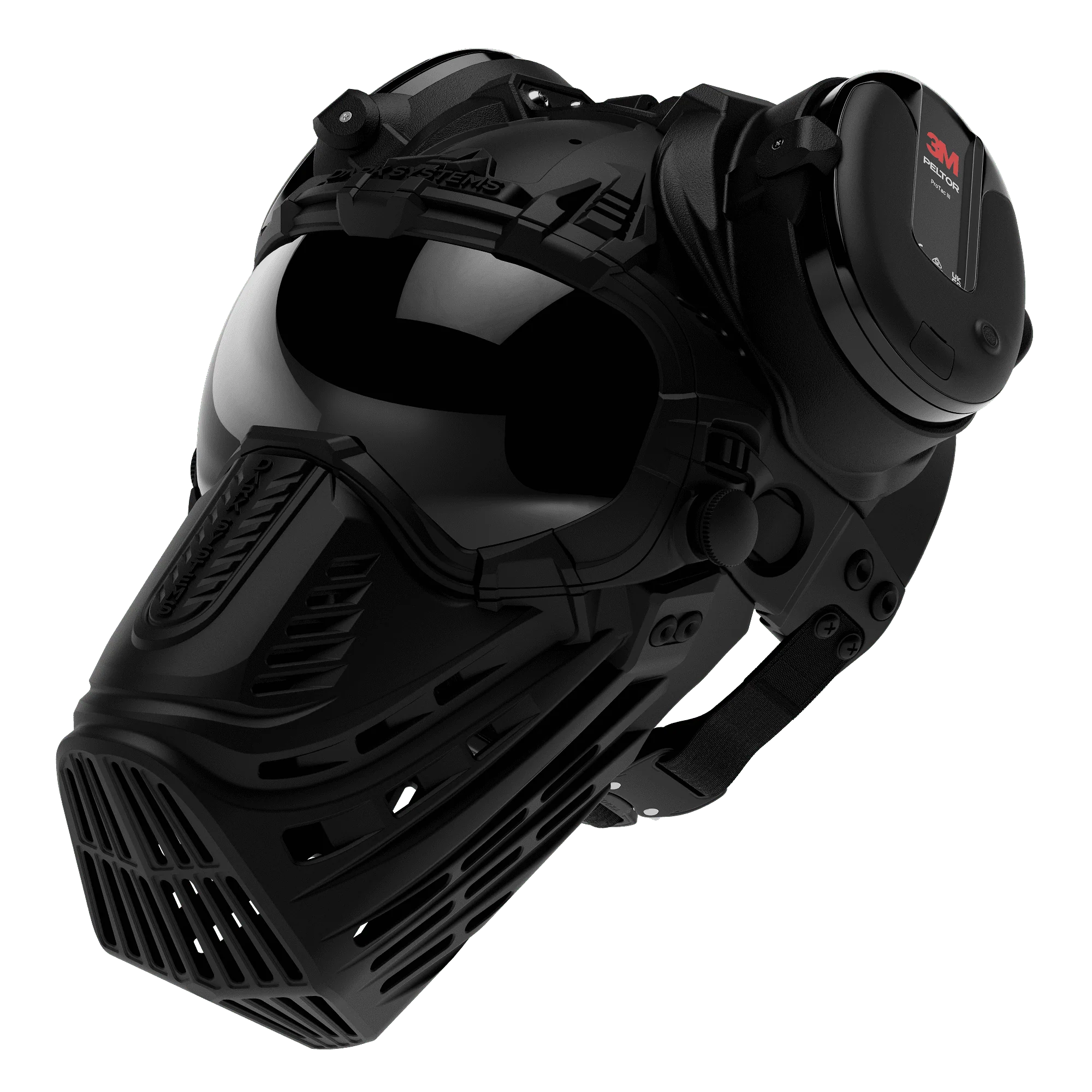 Black Combo 3: Helmet + Collar + Peltor + Muzzle
