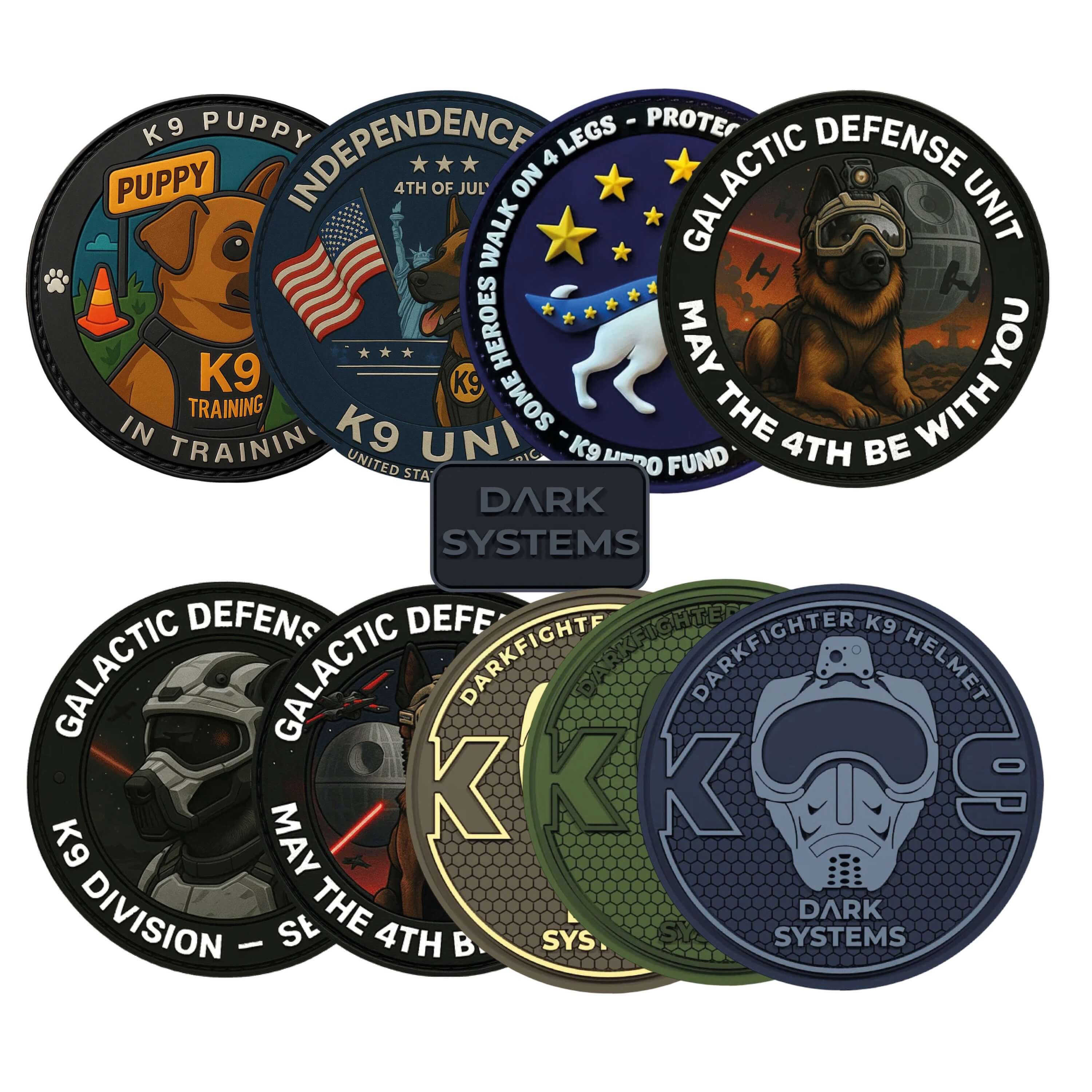Dark Systems Patch Set – 11 Pieces