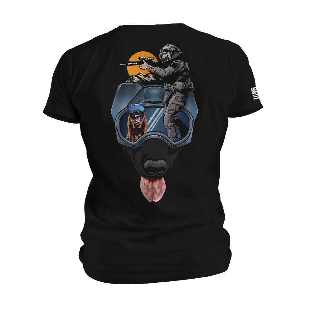 DarkFighter K9 Helmet T-shirts