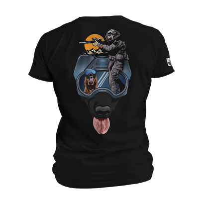 DarkFighter K9 Helmet T-shirts